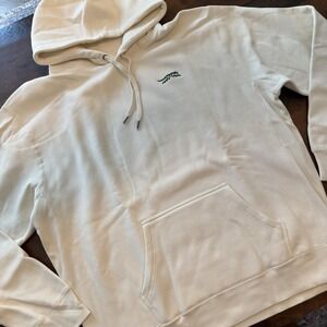 Sun Day Red Hoodie Mens 2XL White Fleece Pullover Kangaroo Pocket Logo Tiger